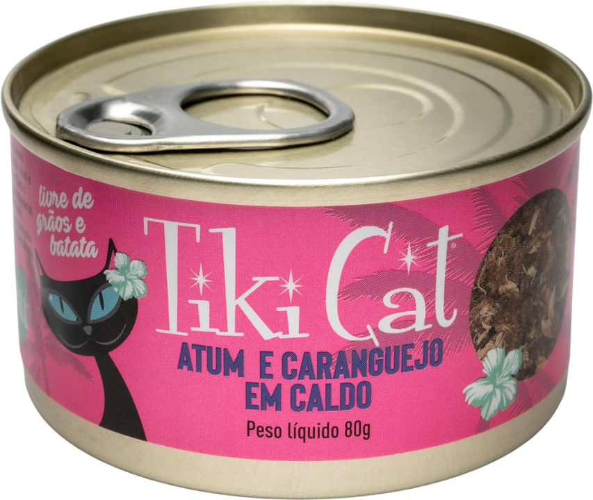 Ração Úmida Tiki Cat Grill sabor Atum e Caranguejo para Gatos - 80 g