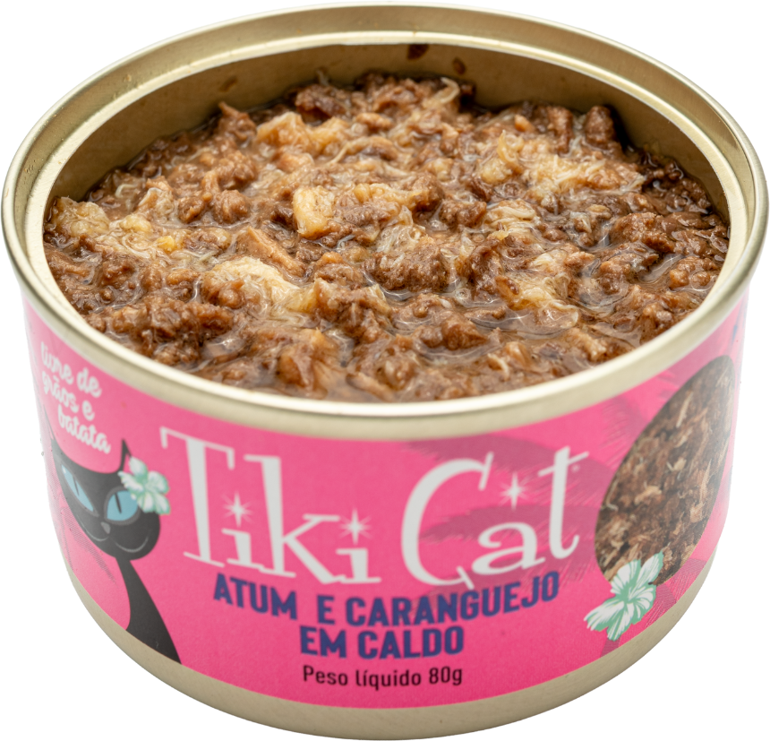 Ração Úmida Tiki Cat Grill sabor Atum e Caranguejo para Gatos - 80 g