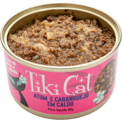Ração Úmida Tiki Cat Grill sabor Atum e Caranguejo para Gatos