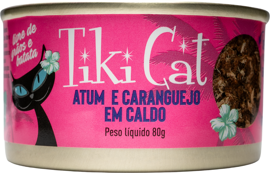 Ração Úmida Tiki Cat Grill sabor Atum e Caranguejo para Gatos - 80 g
