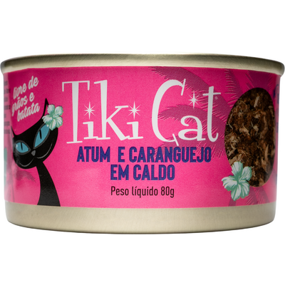 Ração Úmida Tiki Cat Grill sabor Atum e Caranguejo para Gatos