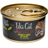 Ração Úmida Tiki Cat After Dark sabor Frango e Carne para Gatos - 80 g