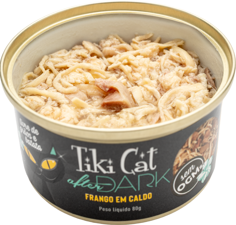 Ração Úmida Tiki Cat After Dark sabor Frango para Gatos - 80 g