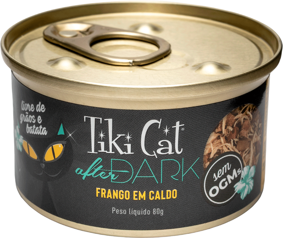 Ração Úmida Tiki Cat After Dark sabor Frango para Gatos - 80 g