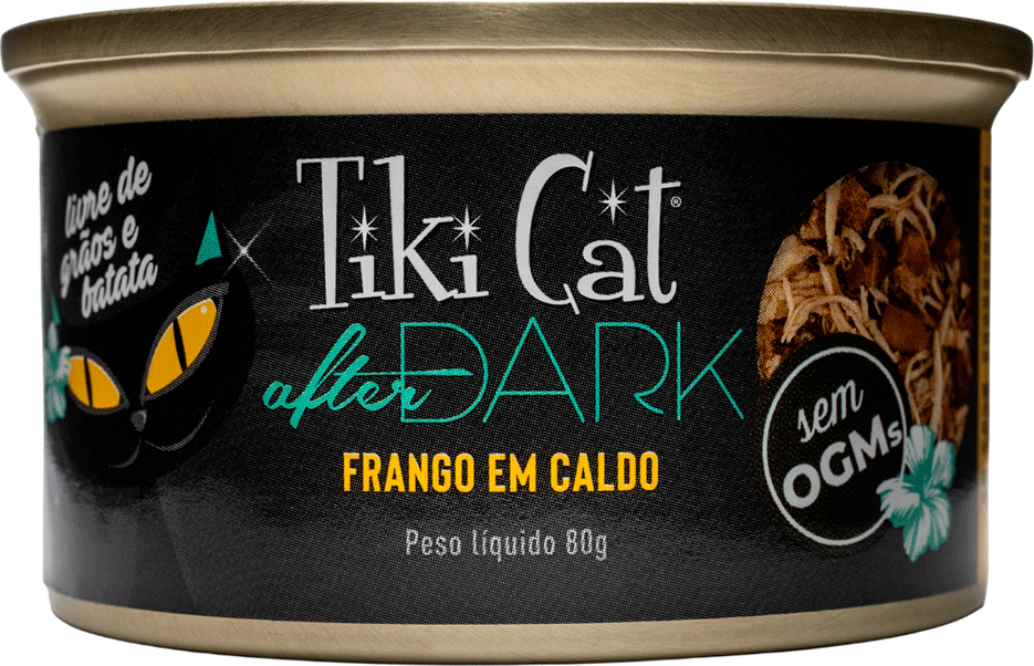 Ração Úmida Tiki Cat After Dark sabor Frango para Gatos - 80 g