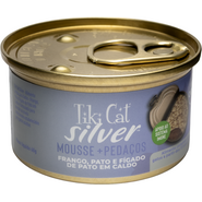 Ração Úmida Tiki Cat Silver sabor Frango e Pato para Gatos - 68 g
