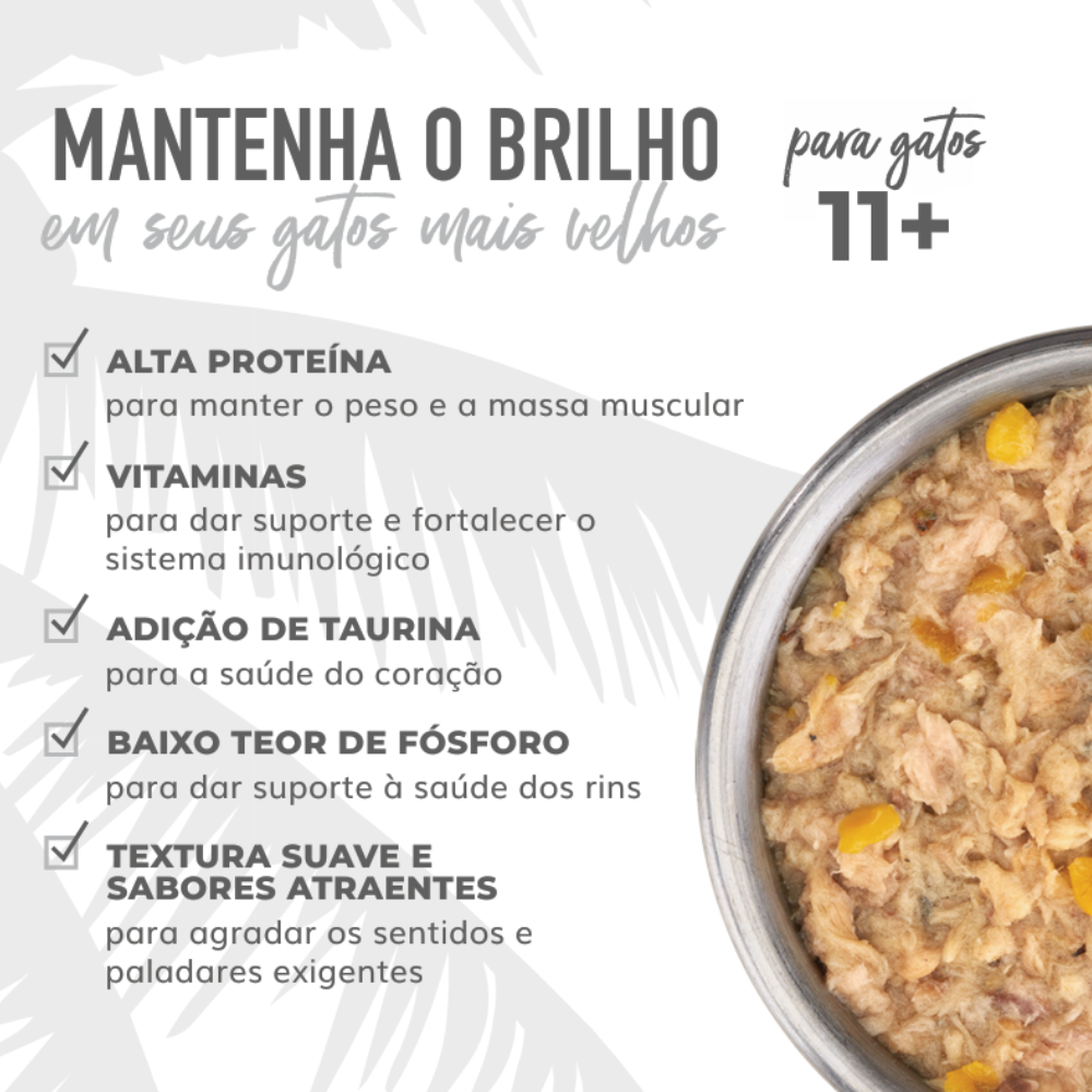 Ração Úmida Tiki Cat Silver sabor Frango para Gatos - 68 g