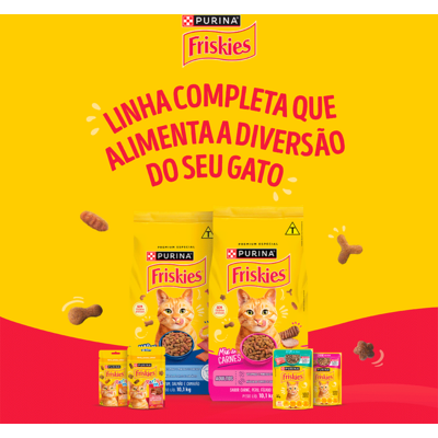 Ração Seca Purina Friskies Delicias da Granja para Gatos Adultos