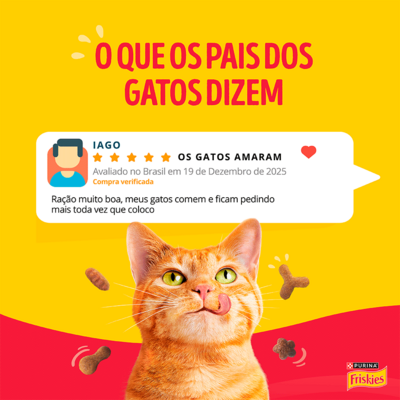 Ração Seca Purina Friskies Delicias da Granja para Gatos Adultos