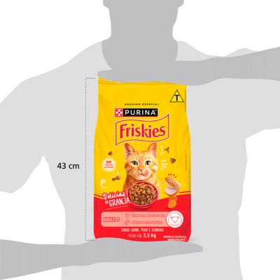 Ração Seca Purina Friskies Delicias da Granja para Gatos Adultos