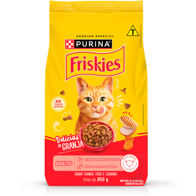 Ração Seca Purina Friskies Delicias da Granja para Gatos Adultos