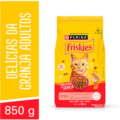 Ração Seca Purina Friskies Delicias da Granja para Gatos Adultos