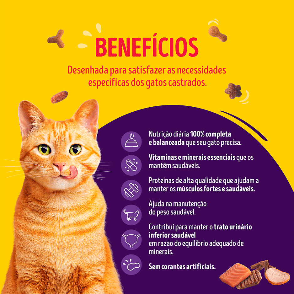 Ração Seca Purina Friskies Megamix Especial para Gatos Castrados - 2,5Kg