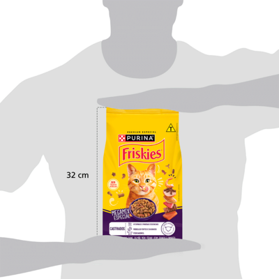 Ração Seca Purina Friskies Megamix Especial para Gatos Castrados