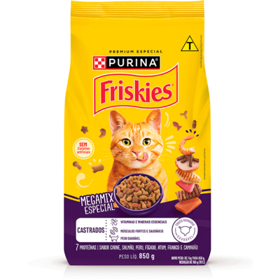 Ração Seca Purina Friskies Megamix Especial para Gatos Castrados