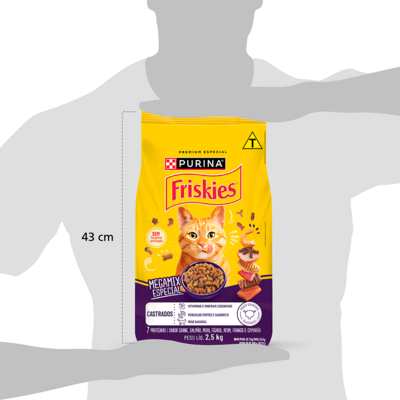 Ração Seca Purina Friskies Megamix Especial para Gatos Castrados