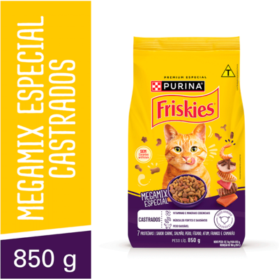 Ração Seca Purina Friskies Megamix Especial para Gatos Castrados