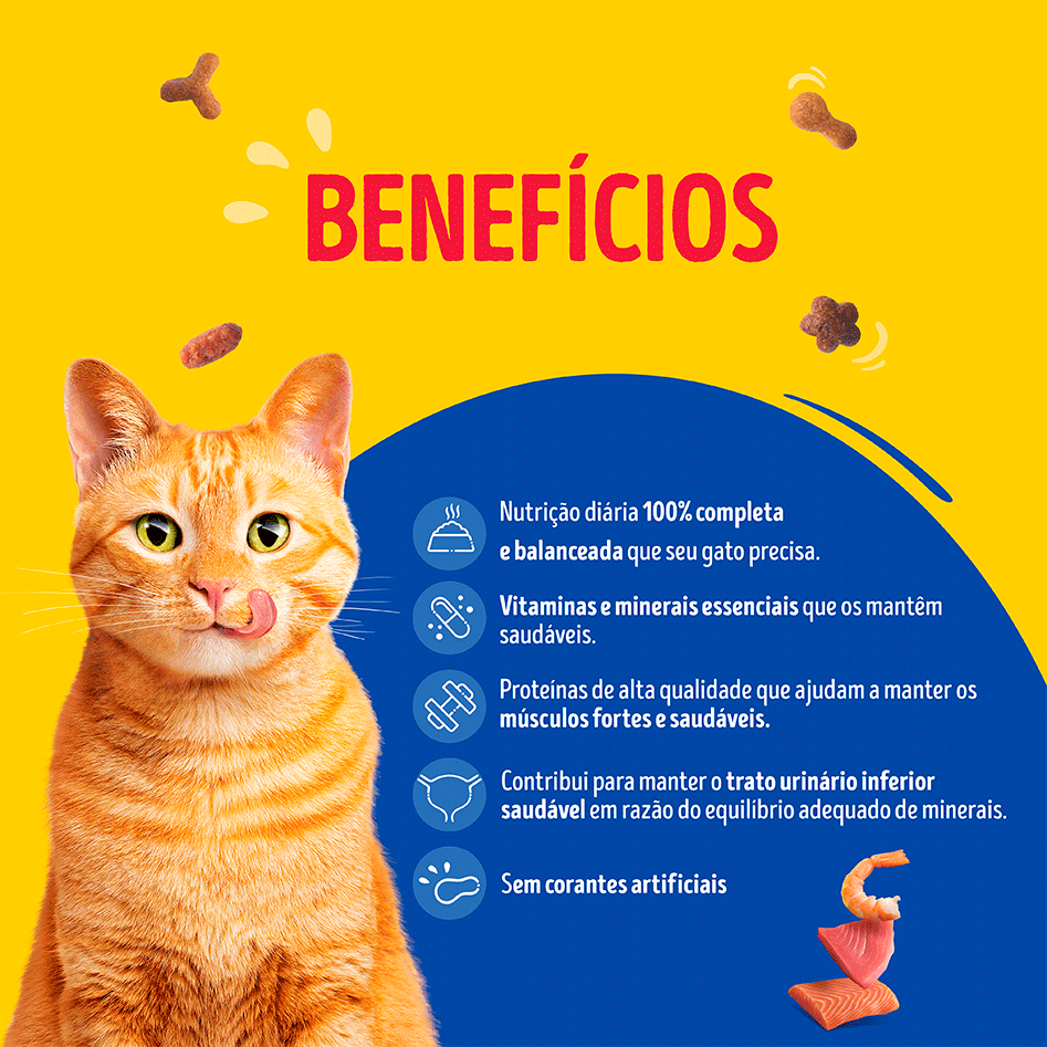 Ração Seca Purina Friskies Mar de Sabores para Gatos Adultos - 2,5Kg