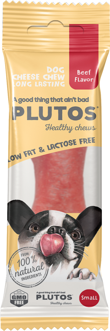 Snack Plutos Cheese & Beef sabor Carne para Cães - 80 g