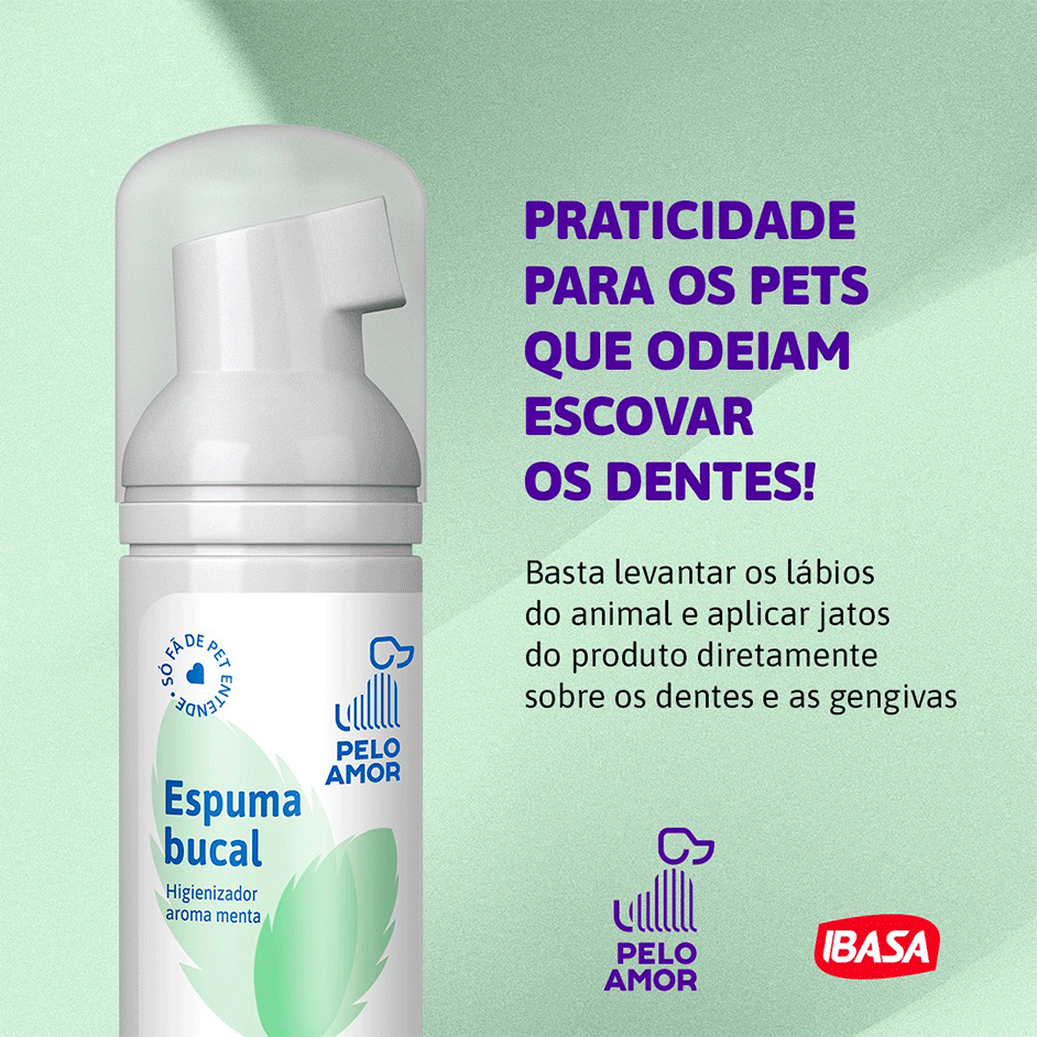 Espuma Bucal Ibasa para Cães e Gatos - 50 mL