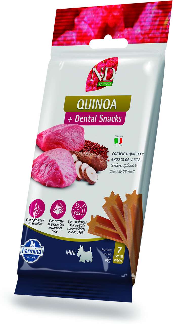 Petisco N&D Quinoa Dental sabor Cordeiro para Cães de Raças Mini e Pequenas - 100 g