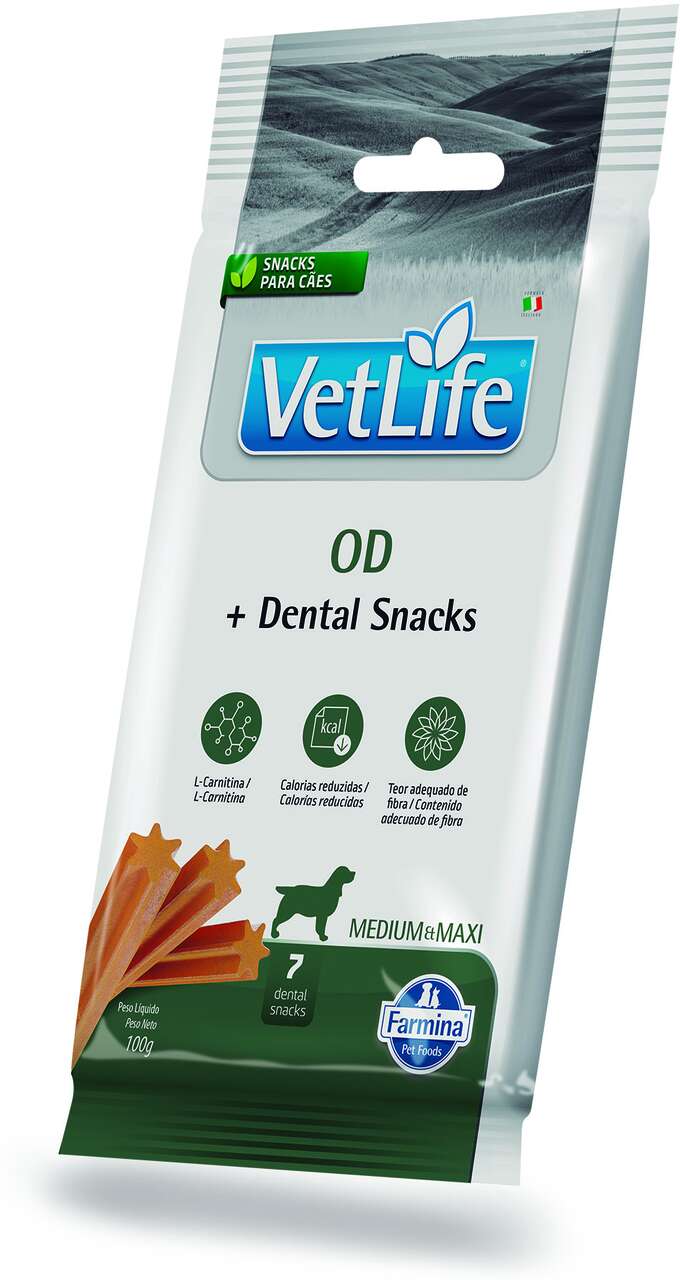 Petisco Vet Life OD Dental para Cães de Raças Médias e Grandes - 100 g