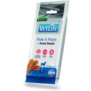 Petisco Vet Life Pork Potato Dental para Cães de Raças Médias e Grandes - 100 g