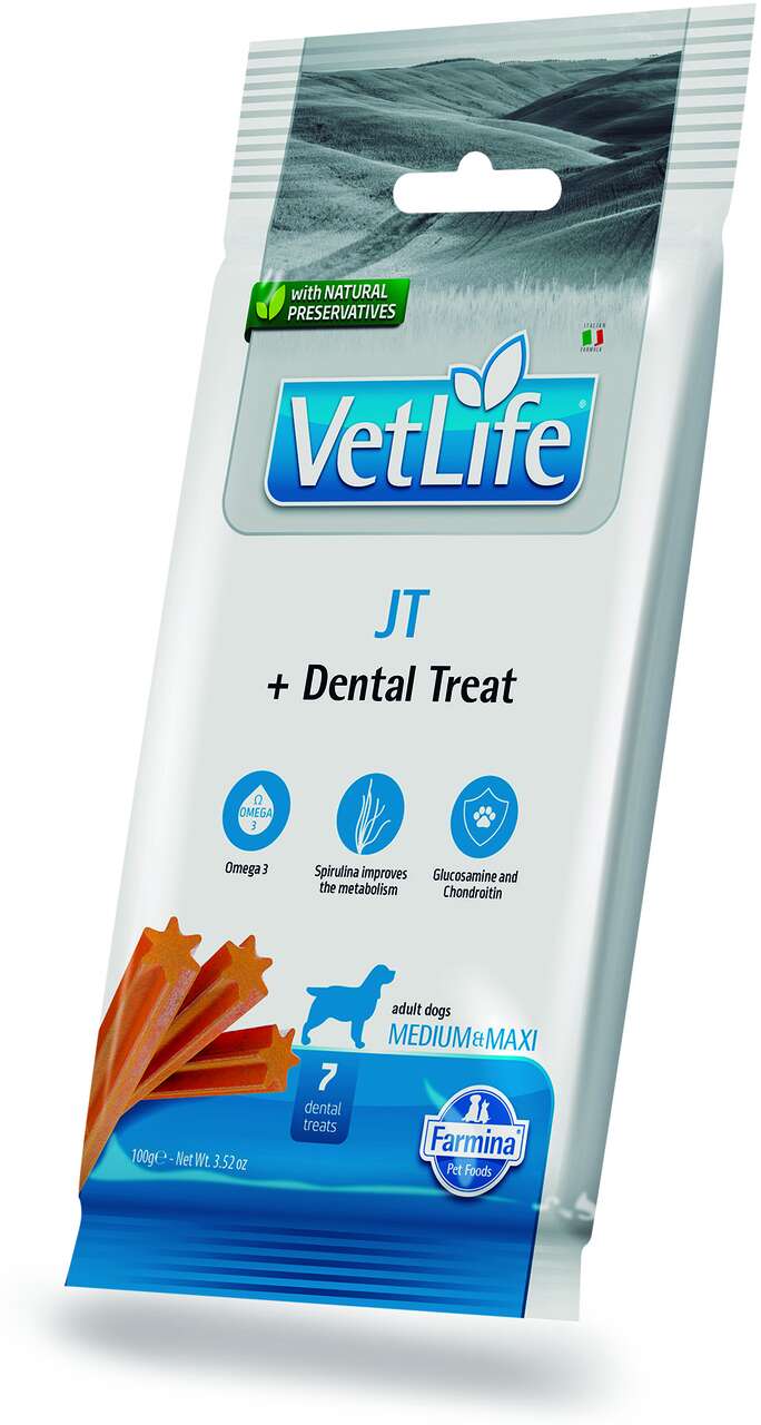 Petisco Vet Life JT Dental para Cães de Raças Médias e Grandes - 100 g