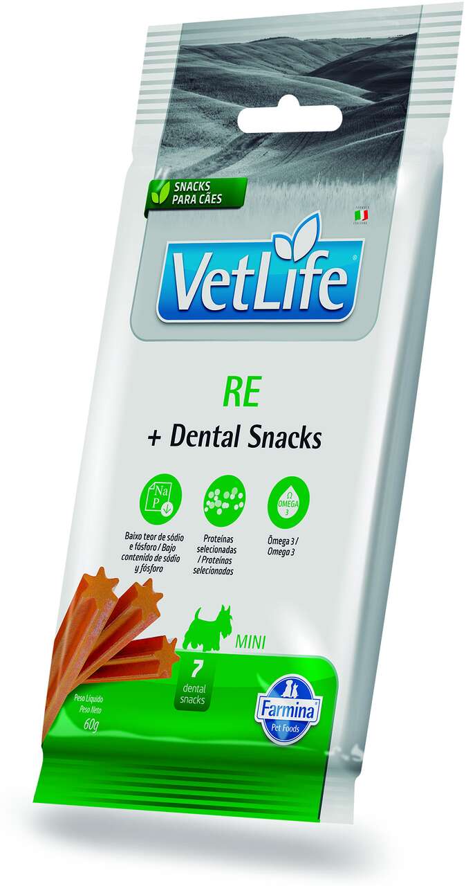 Petisco Vet Life RE Dental para Cães de Raças Mini e Pequenas - 60 g
