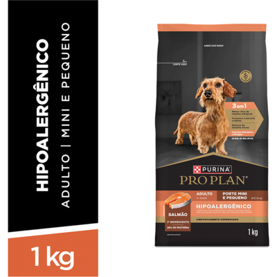 Ração Seca Pro Plan Hipoalergênico para Cães Raças Minis e Pequenas