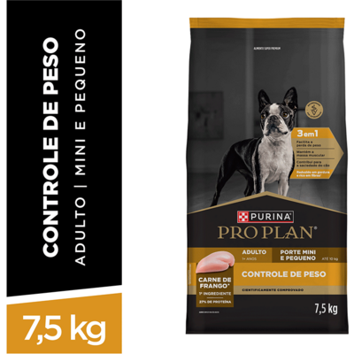 Ração Seca Purina Pro Plan Controle de Peso para Cães Raças Minis e Pequenas