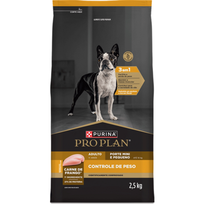 Ração Seca Purina Pro Plan Controle de Peso para Cães Raças Minis e Pequenas