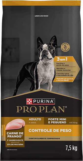 Ração Seca Purina Pro Plan Controle de Peso para Cães Raças Minis e Pequenas - 7,5Kg