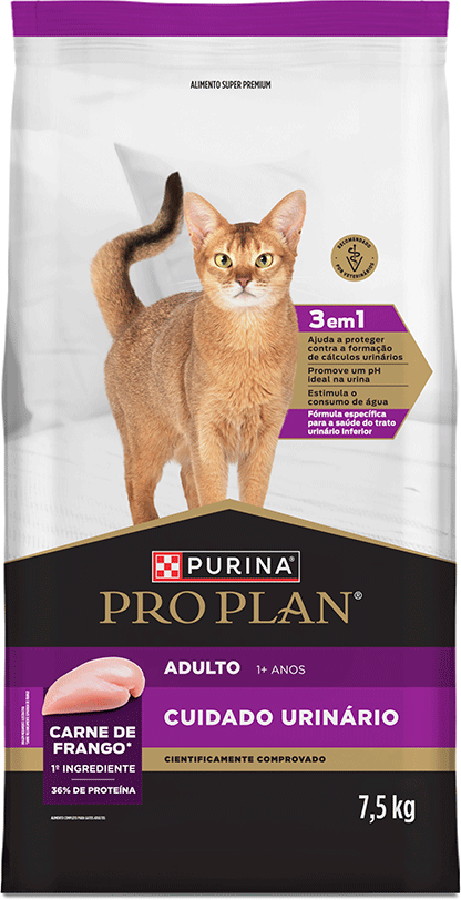 Ração Seca Purina Pro Plan Cuidado Urinário para Gatos Adultos - 7,5Kg