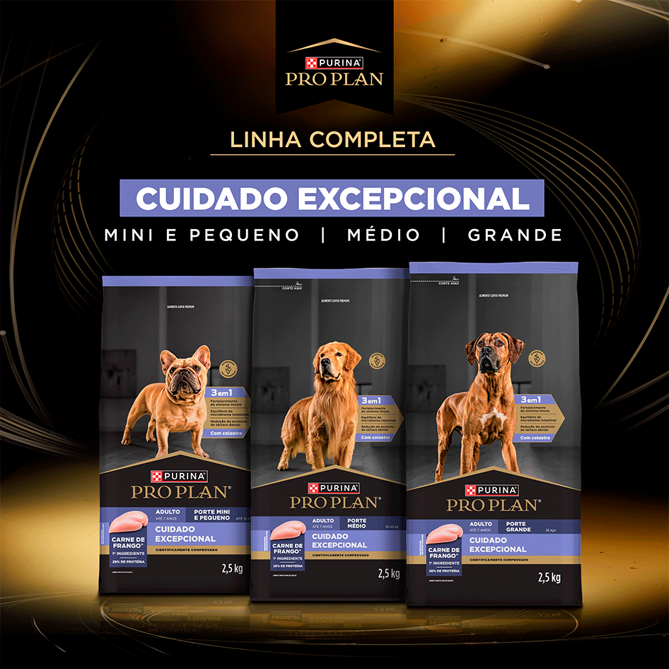 Ração Seca Purina Pro Plan Cuidado Excepcional para Cães Adultos Raças Grandes - 12Kg