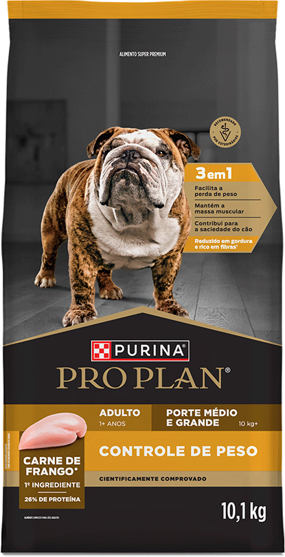 Ração Seca Purina Pro Plan Controle de Peso para Cães Raças Médias e Grandes - 10,1Kg