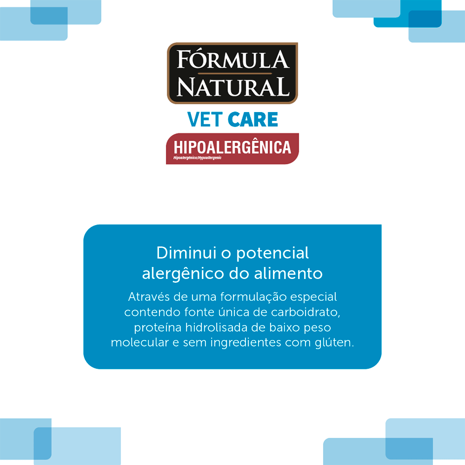Ração Seca Fórmula Natural Vet Care Hipoalergênica para Cães de Porte Médio e Grande - 10,1Kg