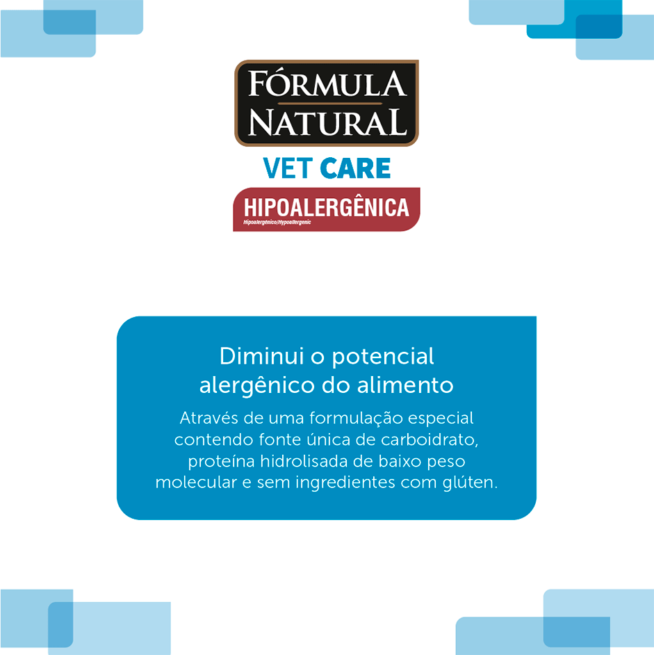 Ração Seca Fórmula Natural Vet Care Hipoalergênica para Cães de Porte Mini e Pequeno - 2Kg