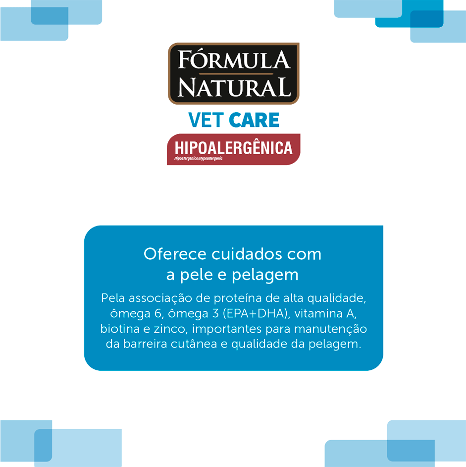 Ração Seca Fórmula Natural Vet Care Hipoalergênica para Cães de Porte Mini e Pequeno - 2Kg