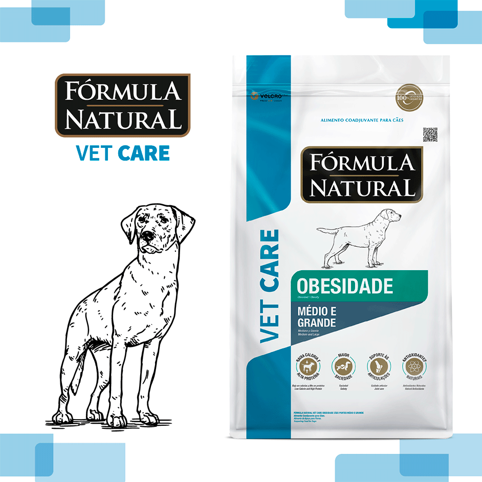 Ração Seca Fórmula Natural Vet Care Obesidade para Cães de Porte Médio e Grande - 10,1Kg