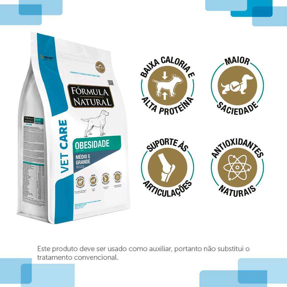 Ração Seca Fórmula Natural Vet Care Obesidade para Cães de Porte Médio e Grande - 10,1Kg