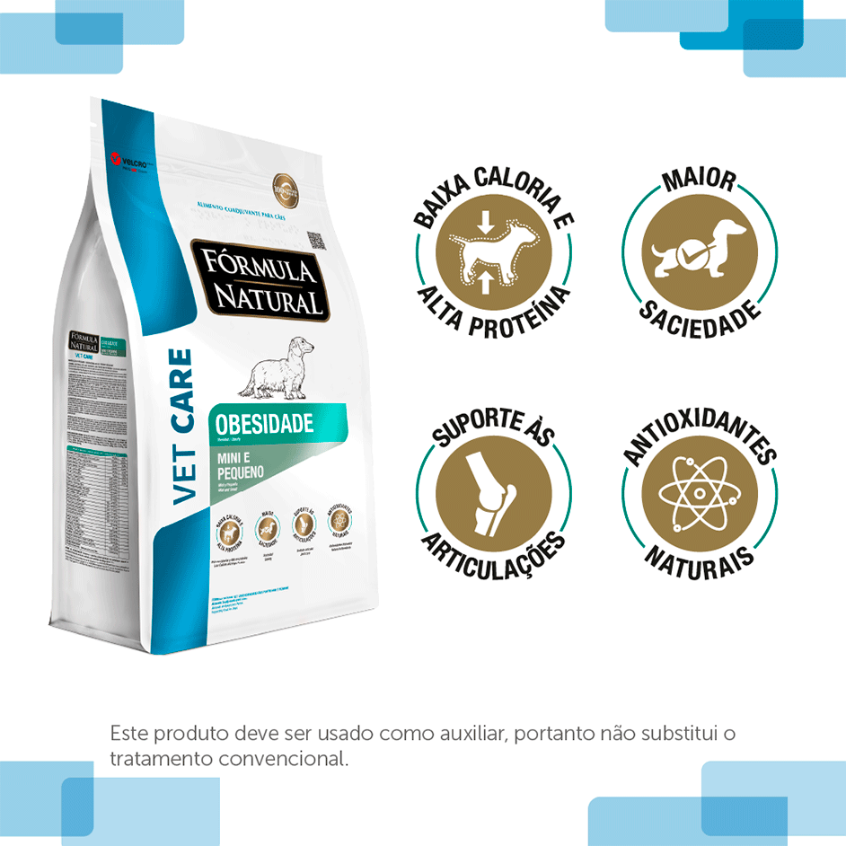 Ração Seca Fórmula Natural Vet Care Obesidade para Cães de Porte Mini e Pequeno - 2Kg