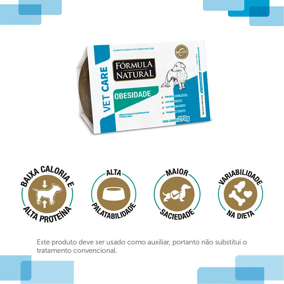 Ração Úmida Fórmula Natural Vet Care Obesidade para Cães - 270 g