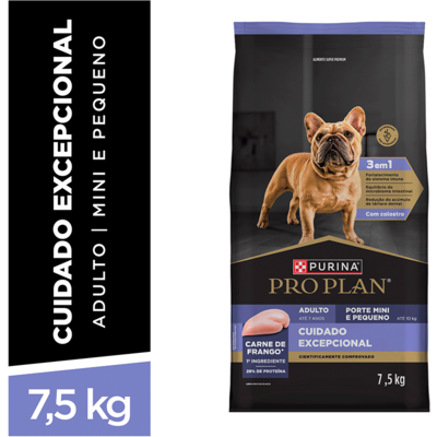 Ração Seca Purina Pro Plan Cuidado Excepcional para Cães Adultos Raças Mini e Pequenas