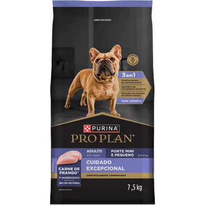 Ração Seca Purina Pro Plan Cuidado Excepcional para Cães Adultos Raças Mini e Pequenas