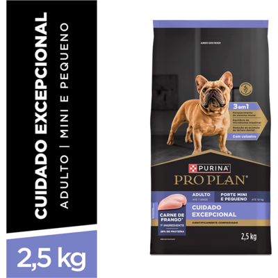 Ração Seca Purina Pro Plan Cuidado Excepcional para Cães Adultos Raças Mini e Pequenas