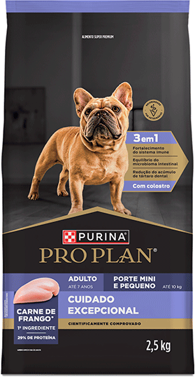 Ração Seca Purina Pro Plan Cuidado Excepcional para Cães Adultos Raças Mini e Pequenas - 2,5Kg