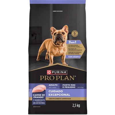 Ração Seca Purina Pro Plan Cuidado Excepcional para Cães Adultos Raças Mini e Pequenas