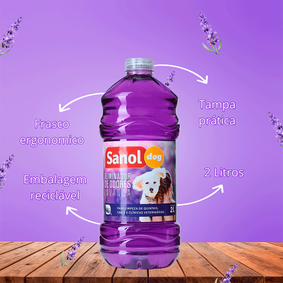 Eliminador de Odores Sanol Dog Lavanda - 2 Litros