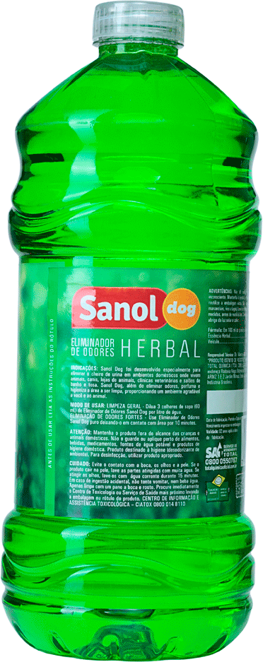 Eliminador de odores Sanol Dog Herbal para Ambientes - 2 Litros